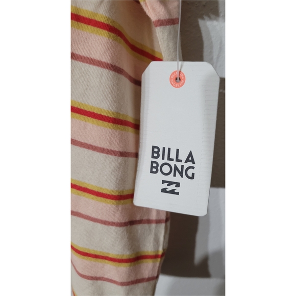 Billabong Women's Striped Tank Top - Cream and Orange Size Large - Picture 6 of 8